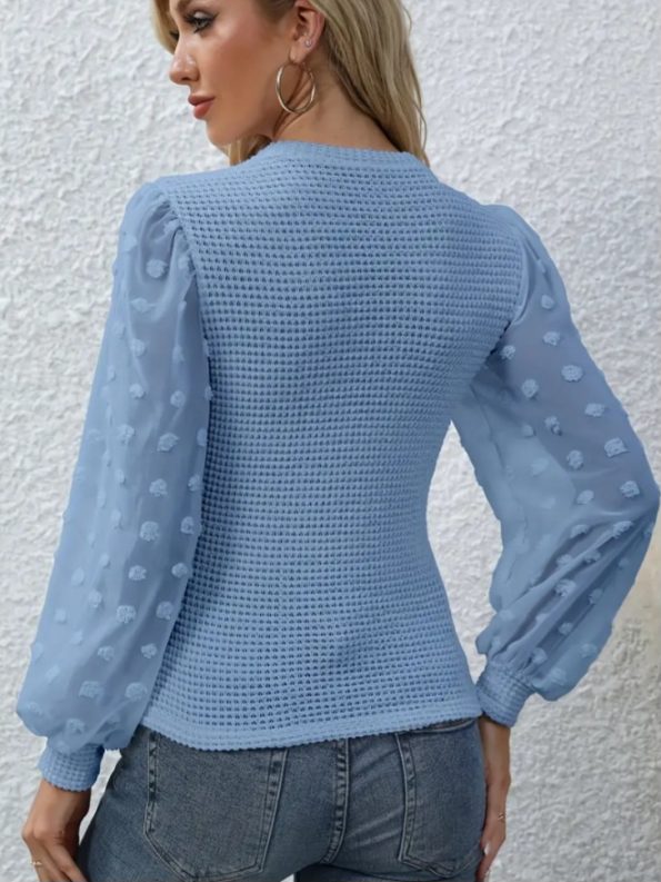 blusa de lana manga larga modelo lia